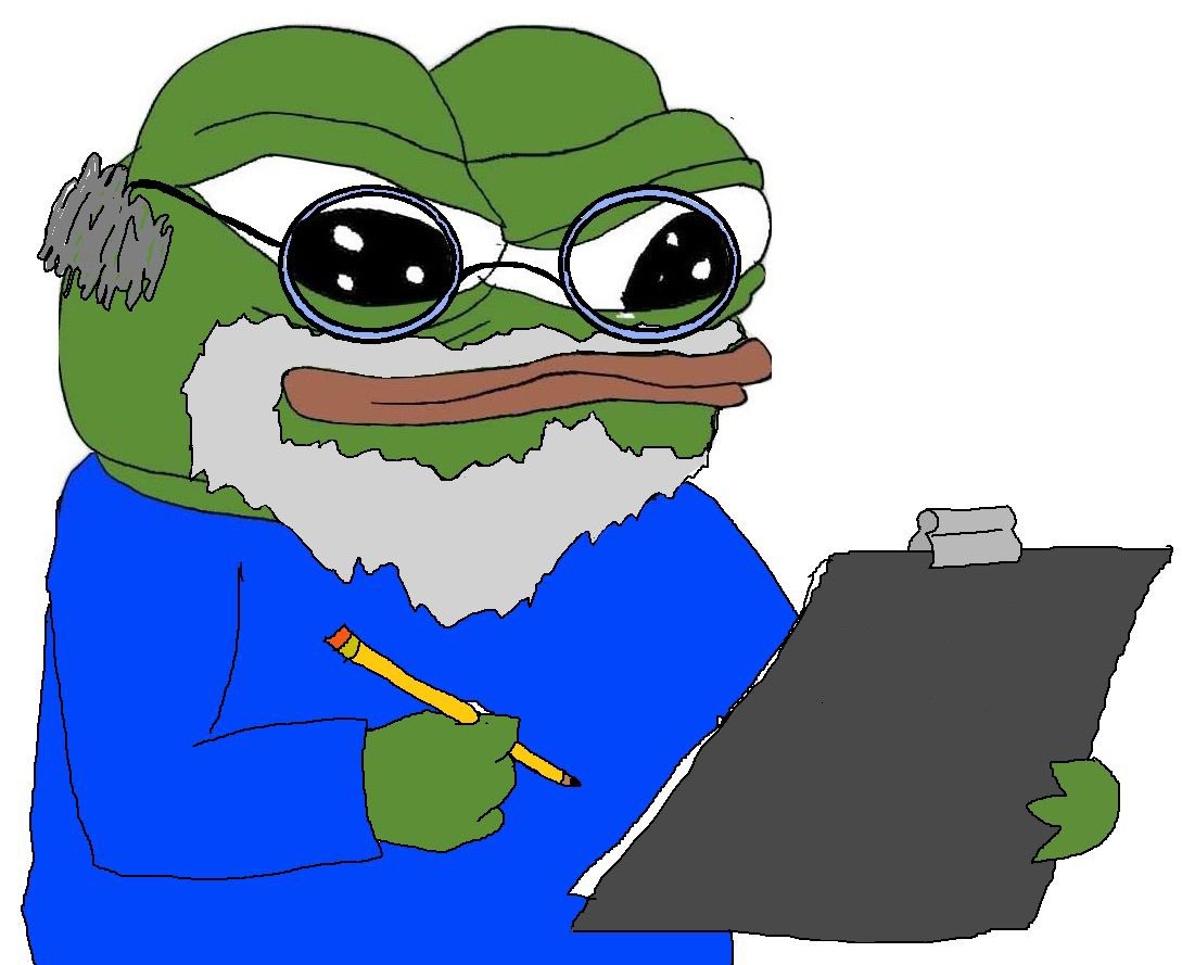 professor apu with glasses, beard and clipboard