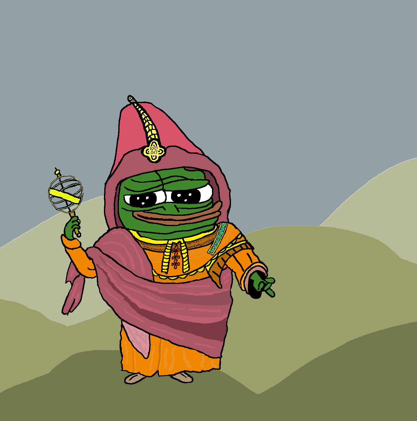 apu dressed as a shaman wizard